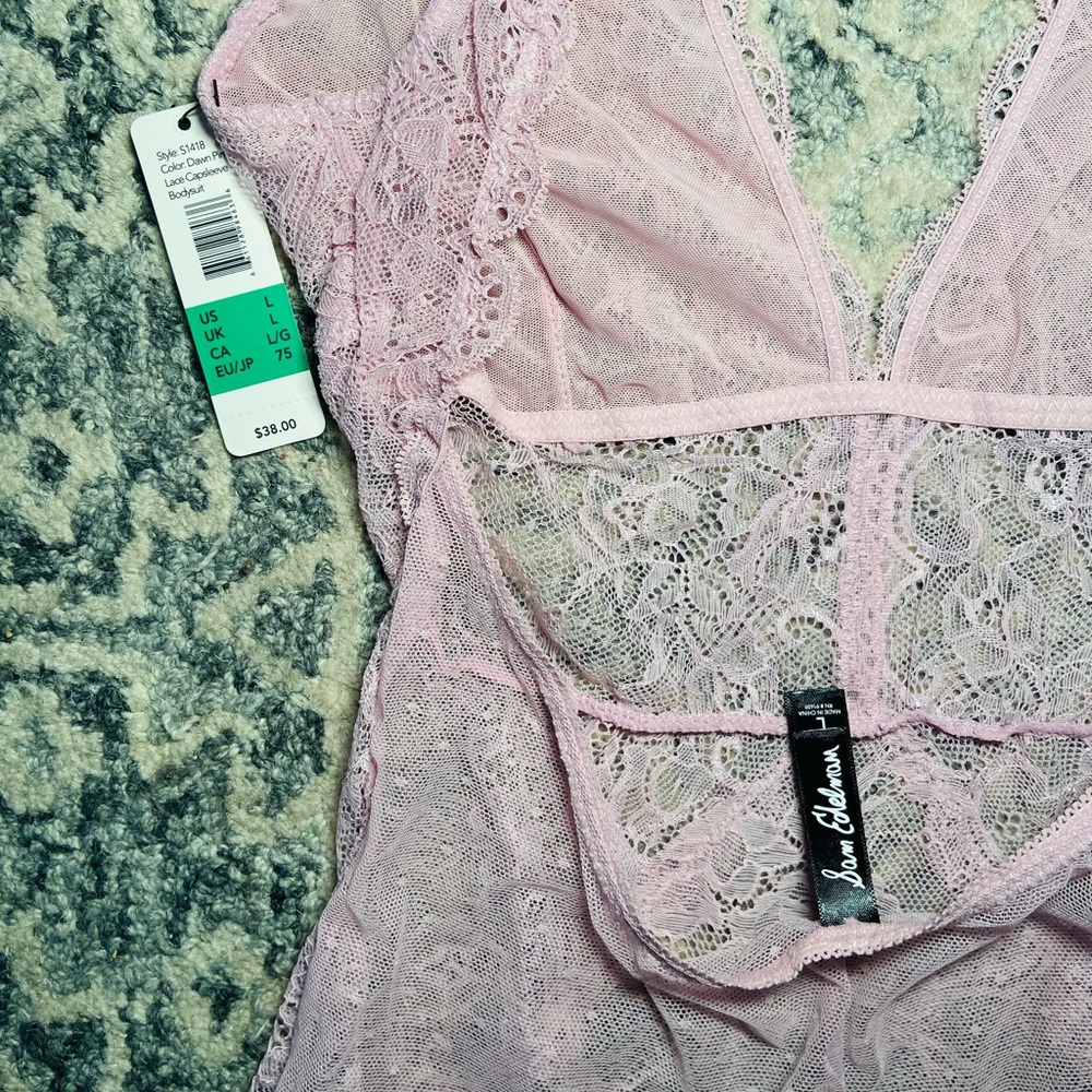 Sam Edelman Lace Dawn Pink Bodysuit - Picture 10 of 11